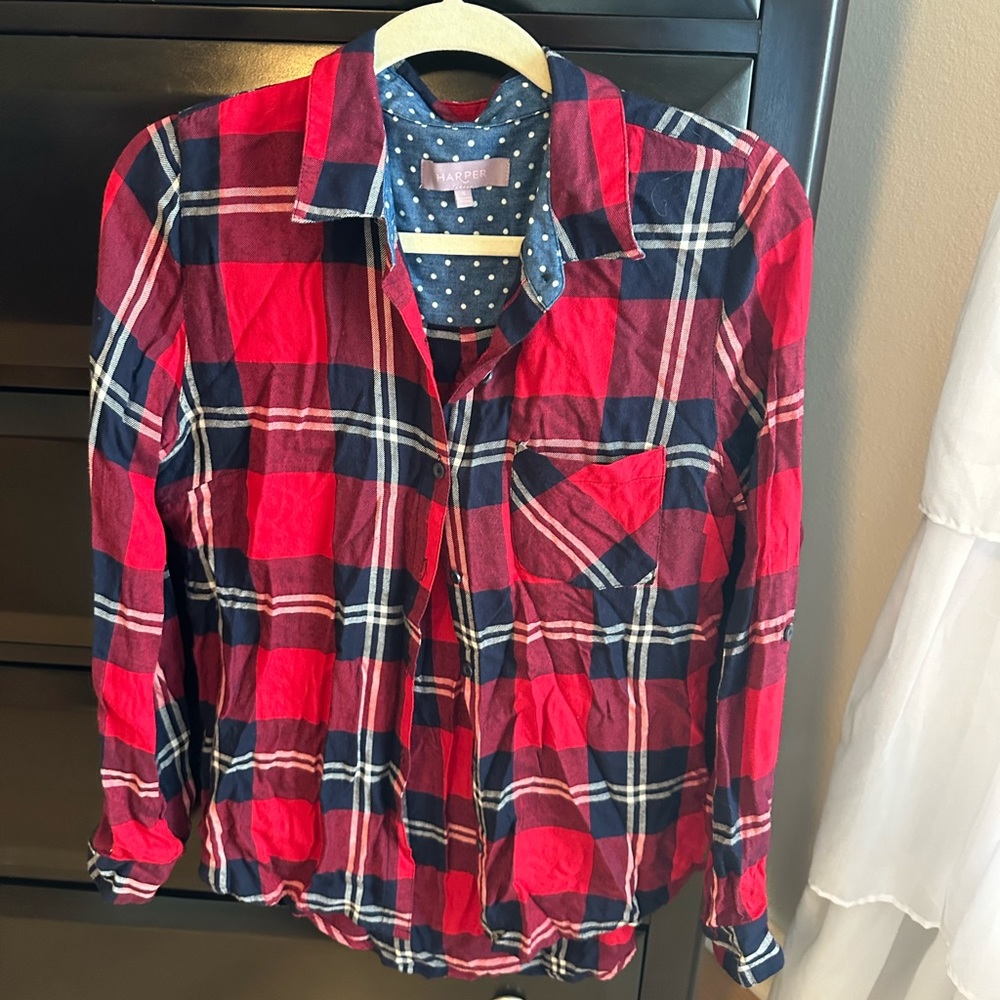 Plaid button down